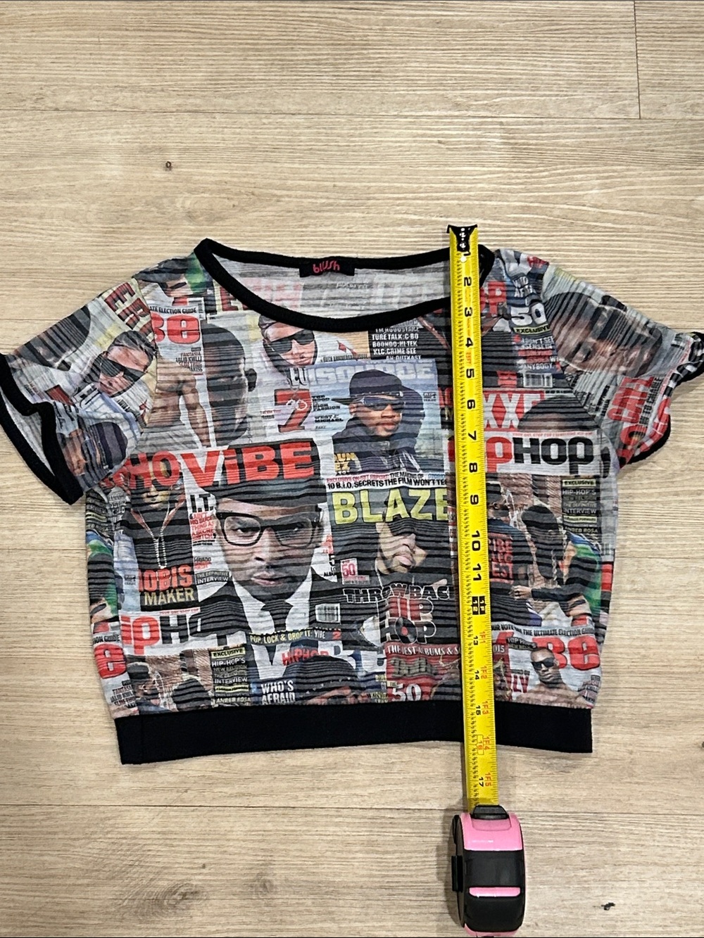 Blush Magazine Collage Crop Top Streetwear - Size M - Picture 5 of 5